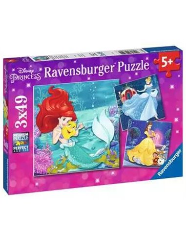 Ravensburger - Puzzles 3x49 p - Aventure des princesses - Disney Princesses