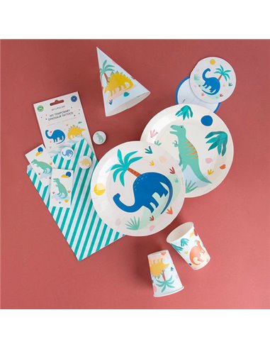 8 CHAPEAUX POINTUS DINO JURASSIC - MY LITTLE DAY