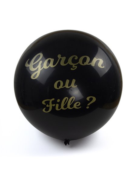 BALLON NOIR GENDER REVEAL GARCON GEANT 90CM