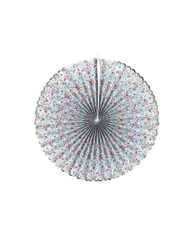 SET DE 3 EVENTAILS FLEURS ET OR