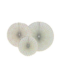 SET DE 3 EVENTAILS SHABBY ET OR