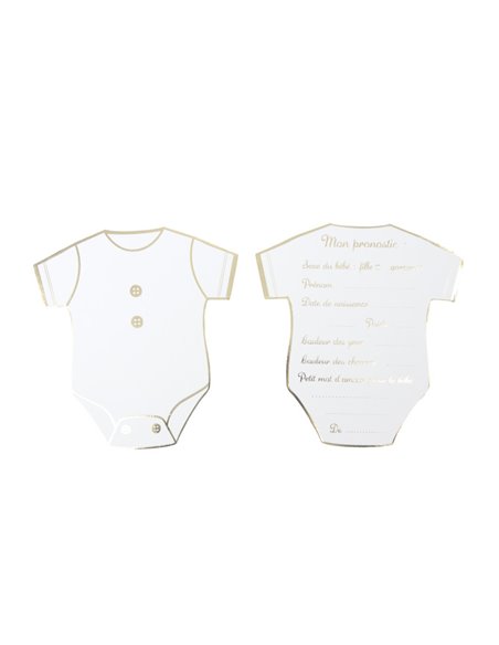 SET DE 8 CARTES DE PRONOSTICS GENDER REVEAL