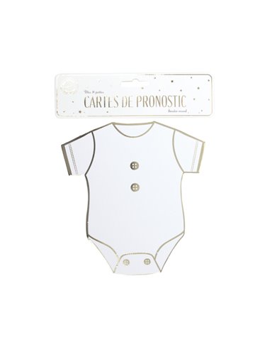 SET DE 8 CARTES DE PRONOSTICS GENDER REVEAL
