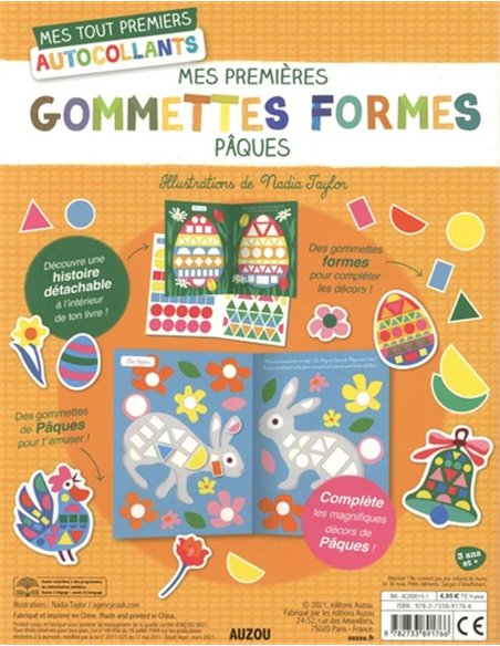 Mes premières gommettes formes Pâques - Auzou