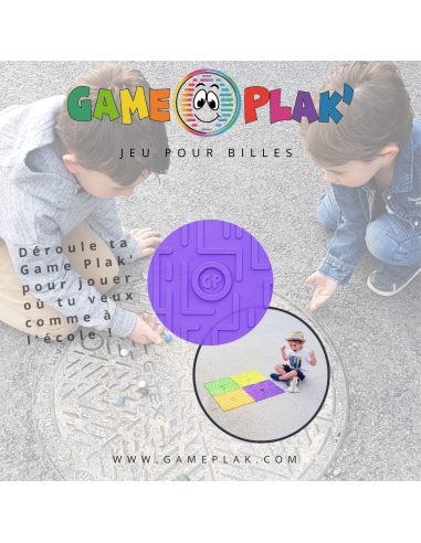 Jeu Plak' Laby Violette - plaque de billes