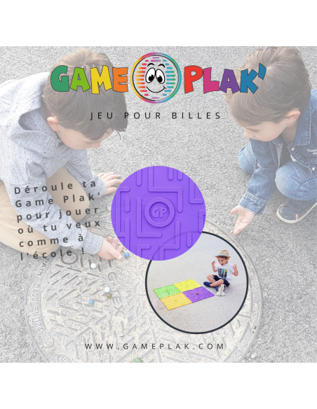 Jeu Plak' Laby Violette - plaque de billes