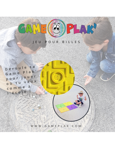 Jeu Plak' Laby Jaune - plaque de billes