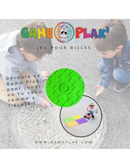 Jeu Plak' Eclair Verte - plaque de billes