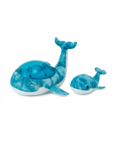 Veilleuse Tranquil Whale bleue : détente familiale