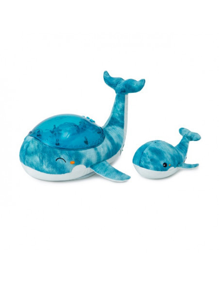 Veilleuse Tranquil Whale bleue : détente familiale