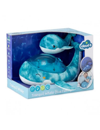 Veilleuse Tranquil Whale bleue : détente familiale