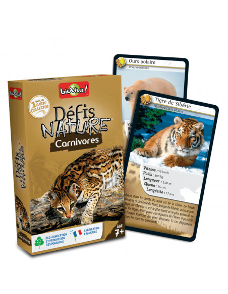 Défis Nature Carnivores - Jeu de Cartes Éducatif 8+ ans