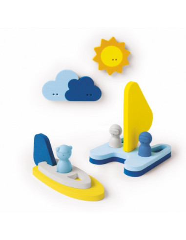 Quut - puzzle de bain - mettre les voiles