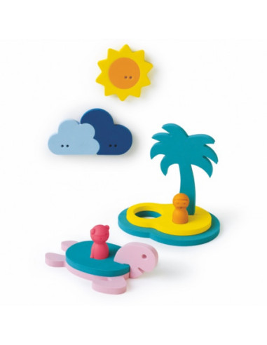 Quut - puzzle de bain - l'ile au tresor