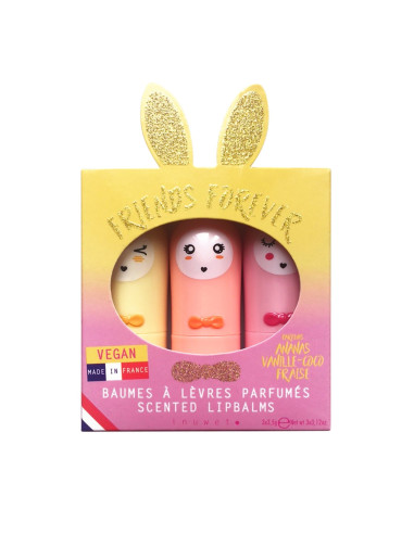 Inuwet coffret trio glitter gold californie lip balms