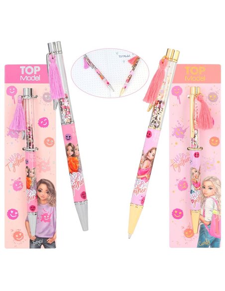 TOPModel Stylo à bille avec confettis HAPPY TOGETHER