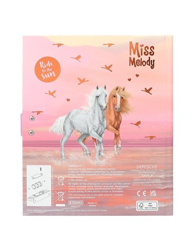 Miss Melody Journal intime sonore avec code motif 2 SUNDOWN