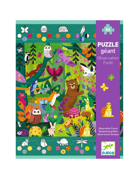 Puzzle geant - observation foret 54 pieces - djeco