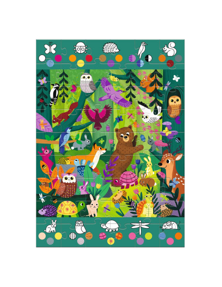 Puzzle geant - observation foret 54 pieces - djeco