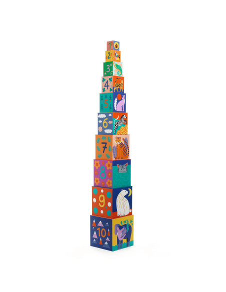 Cubes premier age - animaux sauvages - djeco
