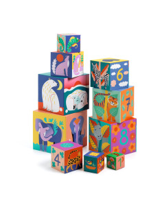 Cubes premier age - animaux sauvages - djeco 2