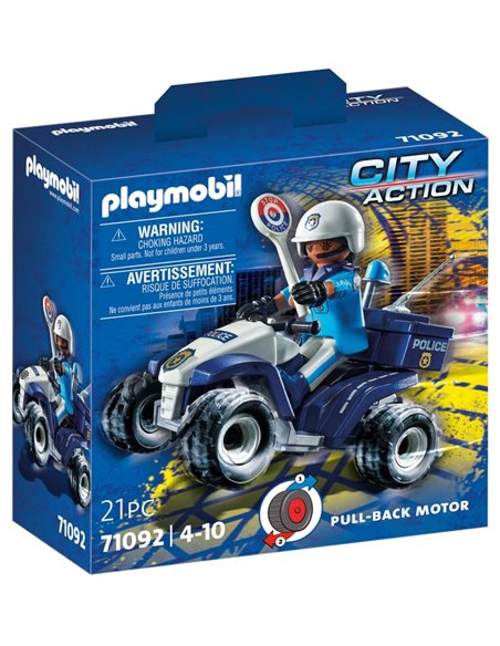 PLAYMOBIL - POLICIER ET QUAD 71092