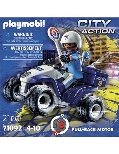 PLAYMOBIL - POLICIER ET QUAD 71092
