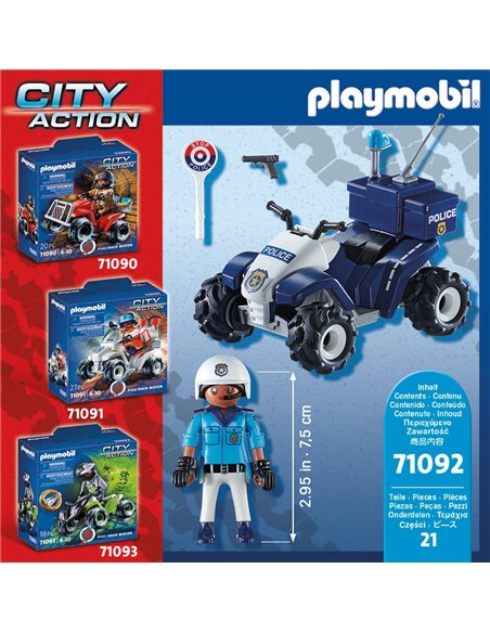 PLAYMOBIL - POLICIER ET QUAD 71092