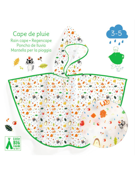 Cape de pluie petit modele - sous bois - djeco