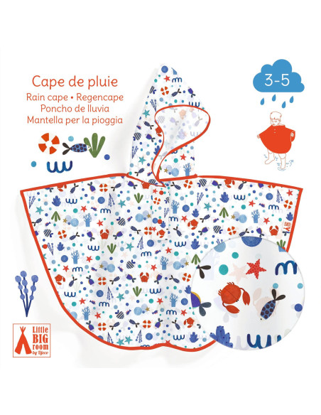 Cape de pluie petit modele - ocean - djeco