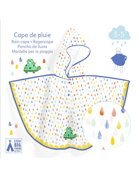 Cape de pluie petit modele - tortue - djeco