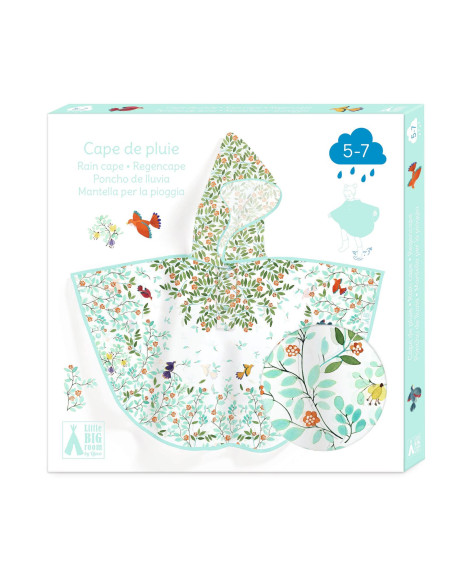 Cape de pluie grand modele - feuillage - djeco