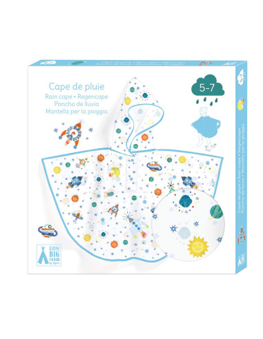 Cape de pluie grand modele - fusee - djeco