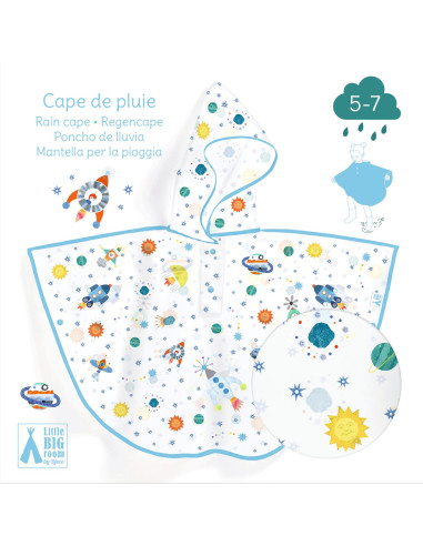 Cape de pluie grand modele - fusee - djeco