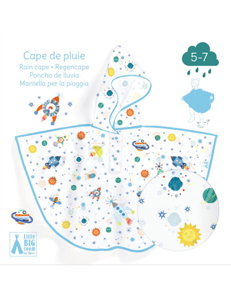 Cape de pluie grand modele - fusee - djeco