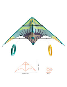 Cerf-volant - cerf-volant acrobatique - green wave - djeco 2