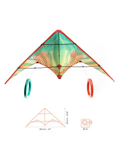 Cerf-volant - cerf-volant acrobatique - red dots - djeco 2