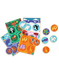 Jeu educatif bois - loto wood - djeco 2
