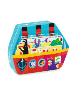 Puzzle silhouette - la croisière des amis -16 pcs - djeco