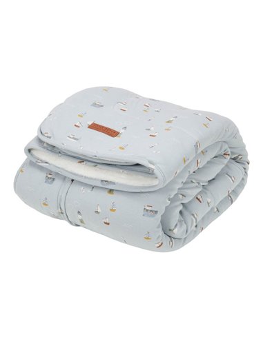 COUVERTURE DE BERCEAU - LITTLE DUTCH - sailors bay blue