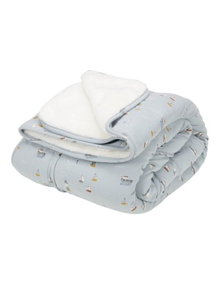 COUVERTURE DE BERCEAU - LITTLE DUTCH - sailors bay blue
