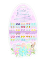 Set de 30 paires de boucles d\'oreilles autocollantes lapin