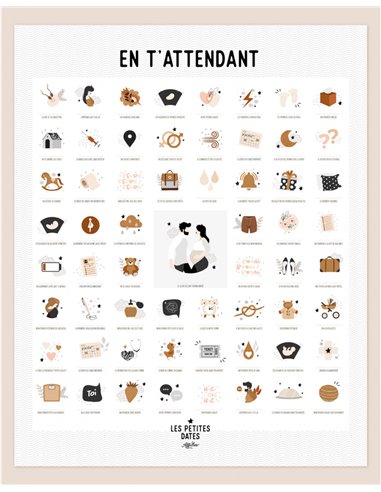 Affiche "En t'attendant"- Peau Claire - Maman / Papa