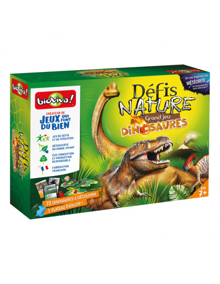 Défis Nature Grand Jeu Dinosaures - Jeu Stratégie 7+ ans Bioviva