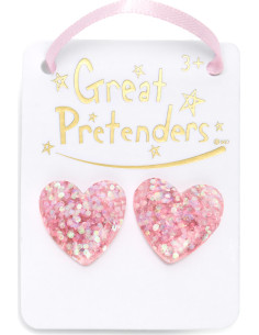 Boucles d'oreilles clip cœur pailletées : Glamour by Gliter Heart
