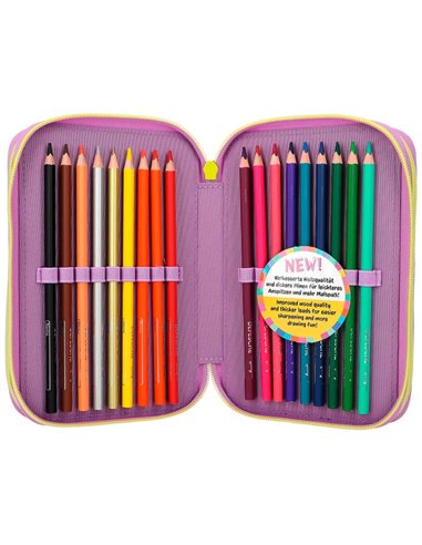 TOPModel trousse 3 compartiments avec poche appli devant