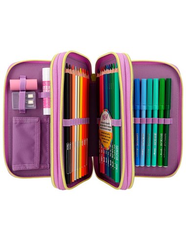 TOPModel trousse 3 compartiments avec poche appli devant