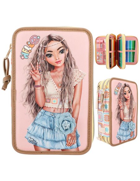 TOPModel trousse 3 compartiments HIPPIE HEART