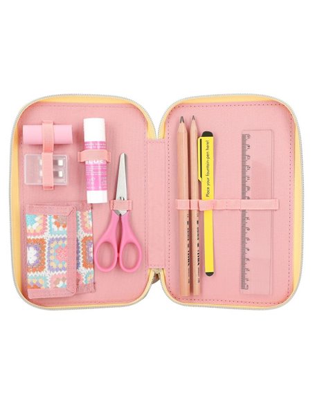 TOPModel trousse 3 compartiments HIPPIE HEART
