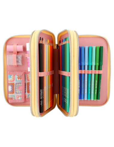 TOPModel trousse 3 compartiments HIPPIE HEART